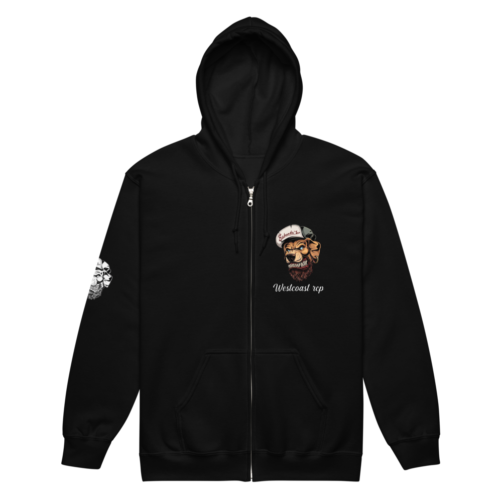 Westcoast RCP Black Heavy Blend zip hoodie — front